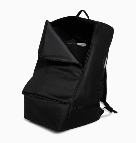 Sprucely Padded Backpack Car Seat Travel Bag, Black