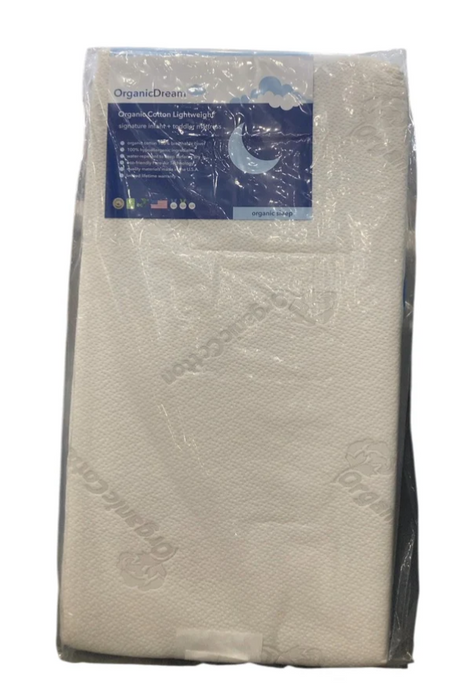 Organic Dream Organic Cotton Lightweight Crib Mattress, White, Standard (52x28x5)