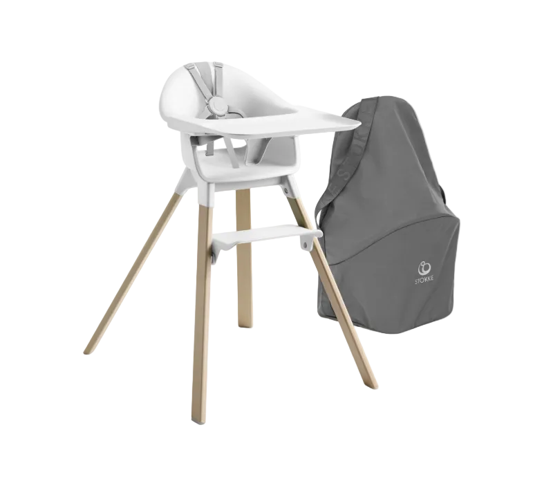 Stokke Clikk High Chair In White With Travel Bag White Highchair