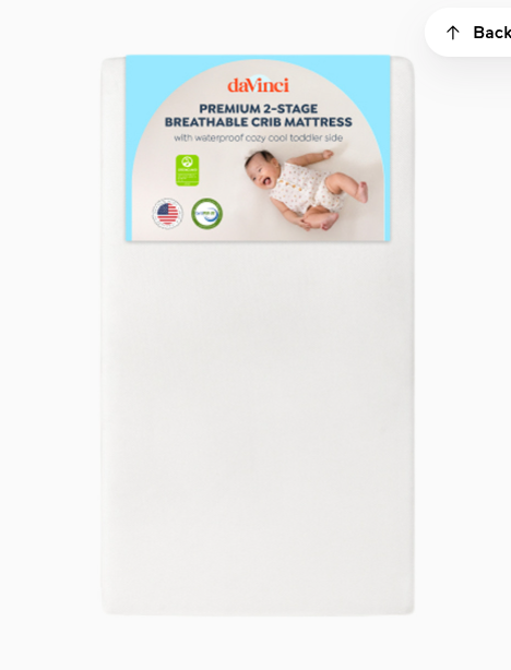 DaVinci Premium 2-Stage Breathable Crib Mattress, Waterproof Cover