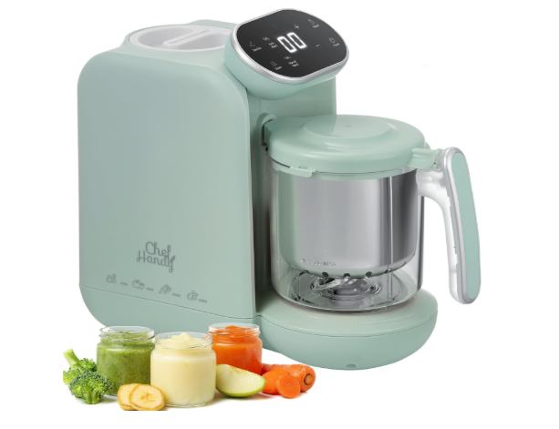 Shop Chef Handy Baby Food Maker with Stainless Steel Steam Basket, Green at GoodBuy Gear