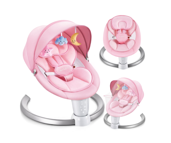 HARPPA Electric Bluetooth Baby Swing, Pink