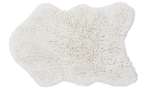 Shop Lorena Canals Washable Woolly Rug 2’5” X 3’7”, White at GoodBuy Gear