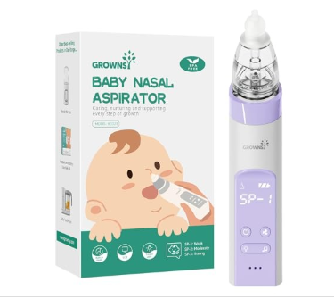 Grownsy SniffEase OG Adjustable Suction Nasal Aspirator, Purple