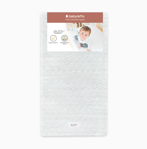 Shop Babyletto Pure Core Mini Crib Mattress With Hybrid Waterproof Cover, White at GoodBuy Gear