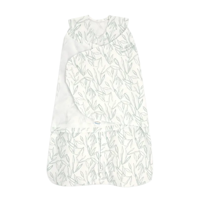 Halo SleepSack Swaddle, Green Leaves, Small