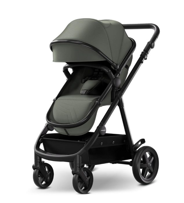 Mompush Meteor 2 Stroller, Forest, Black Frame, 2025
