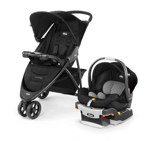 Shop Chicco Viaro Quick-Fold Stroller Travel System With KeyFit 30, 2025, Black at GoodBuy Gear