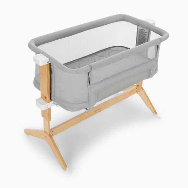 Newton Bassinet And Bedside Sleeper, Grey/Birch