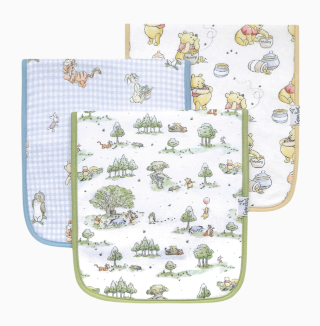 Copper Pearl Premium Burp Cloths, Hundred Acre Wood