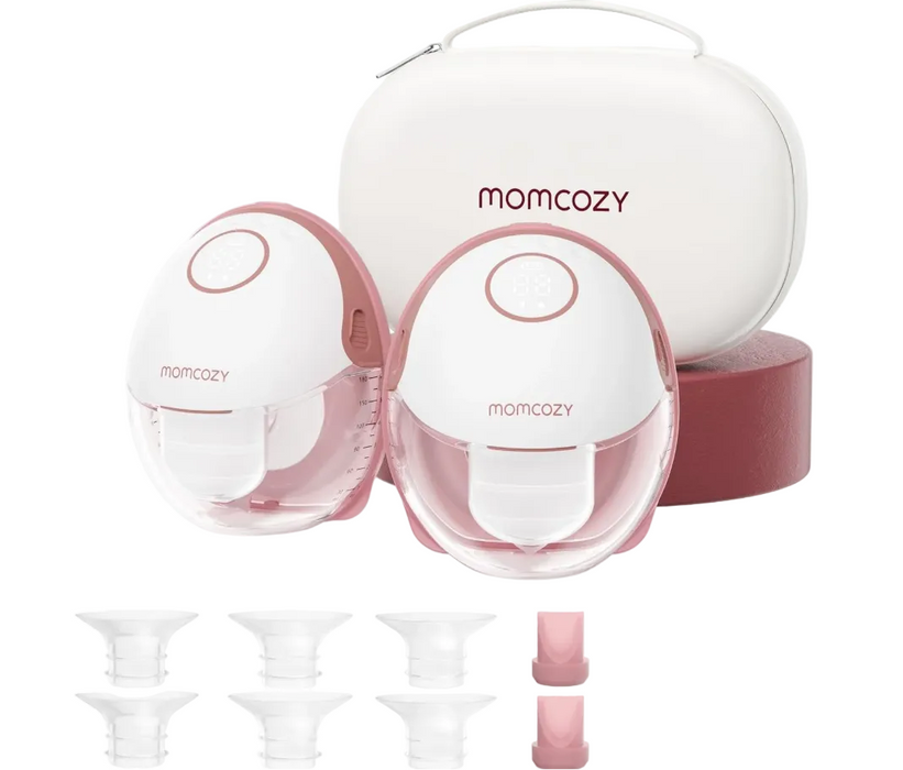 Momcozy Mobile Style Hands-free Breast Pump Double, Cozy Red