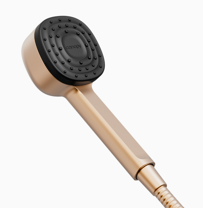 Canopy Handheld Filtered Shower Head & Scalp Massager, Brass