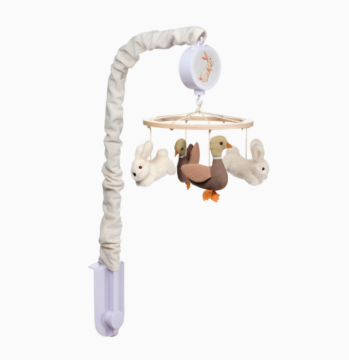 Lambs & Ivy Musical Crib Mobile, Bunny Hop