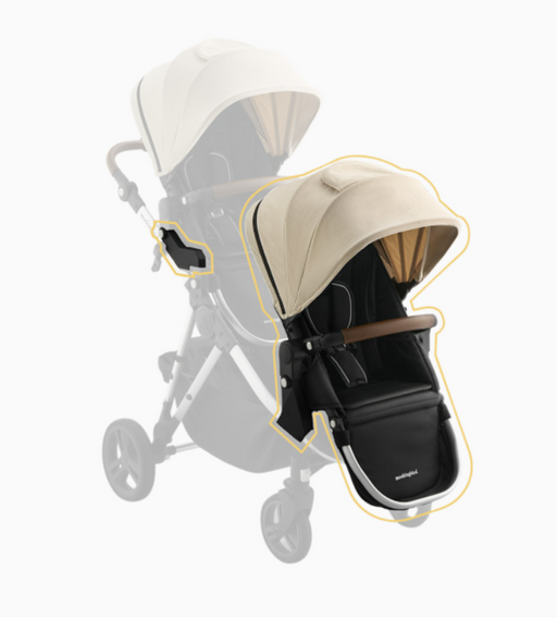 Shop Mockingbird 2nd Seat Kit 3.0, Oatmeal Solid, Silver with Penny Leather at GoodBuy Gear