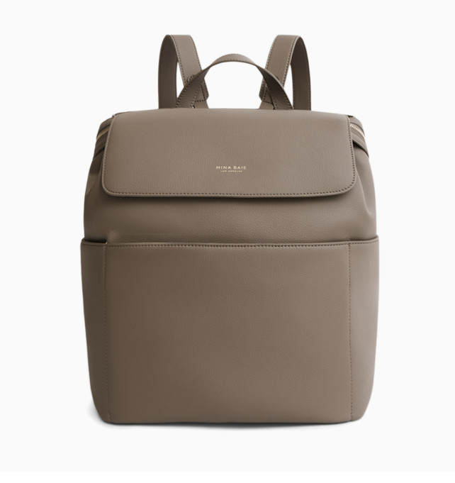 Shop Mina Baie Kinney Backpack Diaper Bag, Clay/Gold at GoodBuy Gear