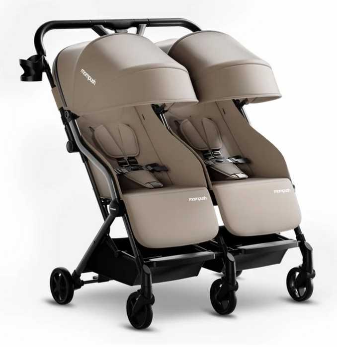 Shop Mompush Lithe Double Stroller, 2025, Khaki at GoodBuy Gear