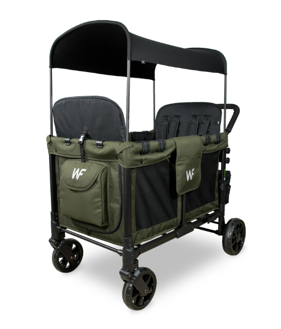 Shop Wonderfold W4 Multifunctional Quad Stroller Wagon, 2025, Dark Olive at GoodBuy Gear