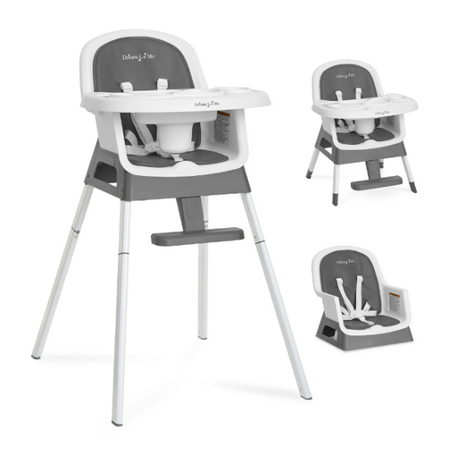 Shop Dream On Me Curio Sit N Seek 3 in 1 Convertible Baby High Chair, Solid Grey at GoodBuy Gear