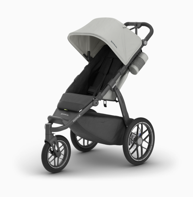 UPPAbaby RIDGE V2 Jogging Stroller, 2025, Savannah (Pearl Grey/Carbon Frame)