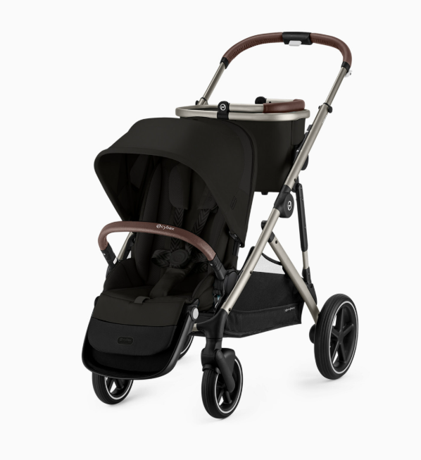 Cybex Gazelle S Modular Stroller, 2026, Moon Black, Taupe Frame