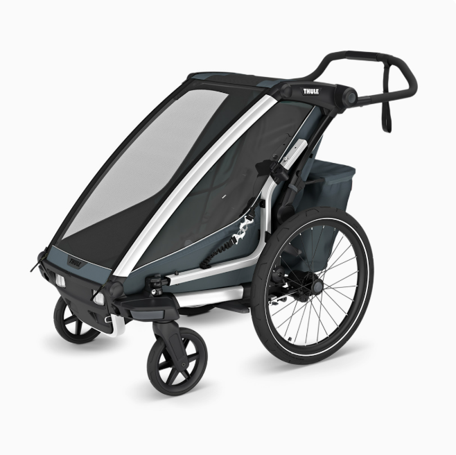 Thule Chariot Cross 2 Bike Trailer Stroller Single Seat, 2024, Dark Slate