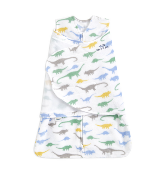 Shop Halo Micro-Fleece Swaddle, Newborn, Dinos at GoodBuy Gear