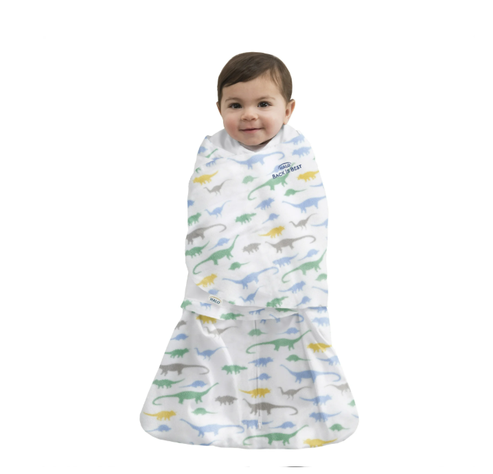 Halo Micro-Fleece Swaddle, Newborn, Dinos