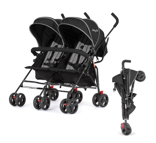 Shop Dream On Me Volgo Twin Umbrella Stroller, Black at GoodBuy Gear