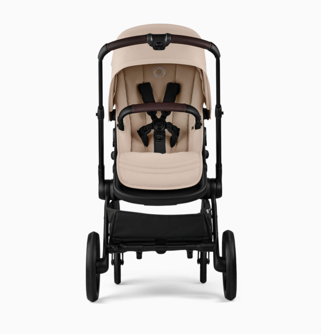 Bugaboo Kangaroo Complete Stroller + Bassinet Bundle, 2025, Black Frame, Desert Taupe, Desert Taupe