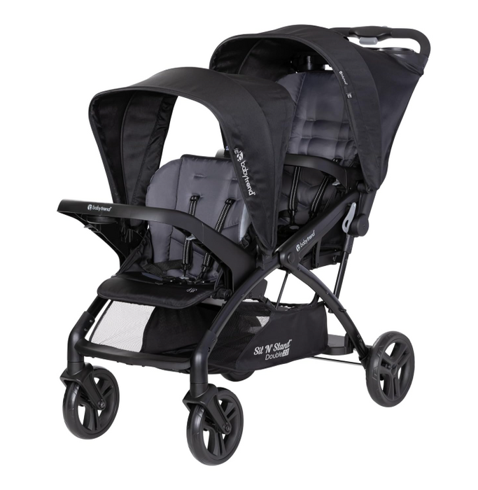 Baby Trend Sit N' Stand Double 2.0 Stroller, 2026, Dash black