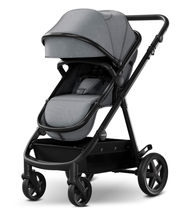Mompush Meteor 2 Stroller, Gray, Black Frame, 2026