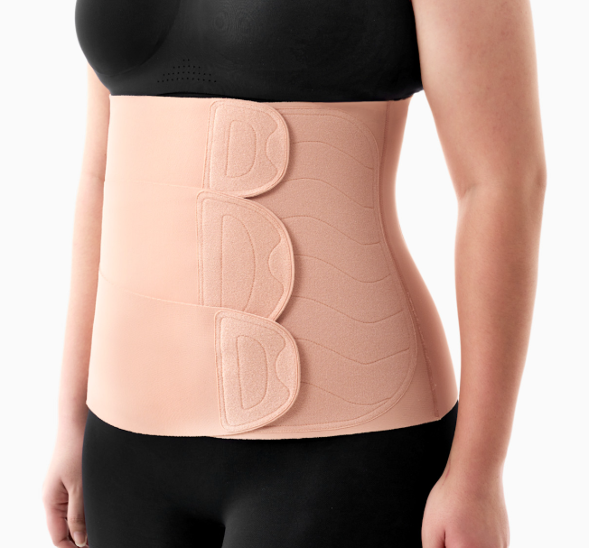 Momcozy Ergowrap Postpartum Belly Wrap, Oyster Pink, Standard XLarge