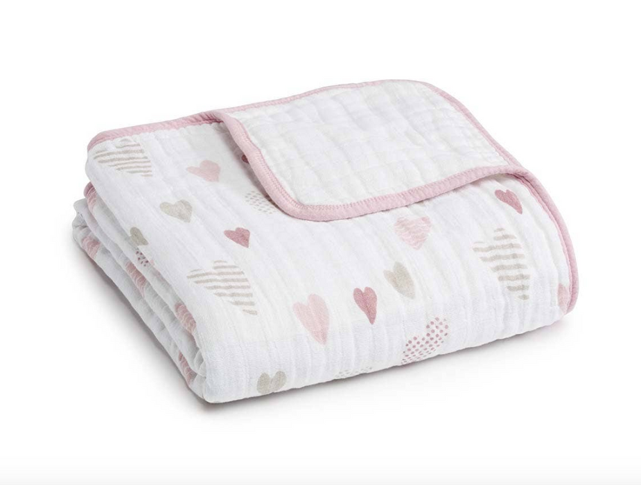 Aden + Anais Muslin Dream Blanket, Heart Breaker