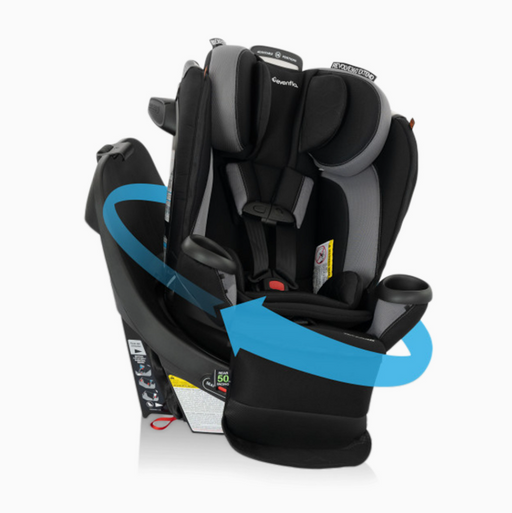 Shop Evenflo Revolve 360 Extend All-in-One Rotating Car Seat with Quick Clean Cover, 2026, Revere Gray at GoodBuy Gear