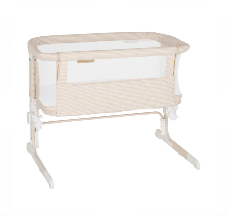 Baby Delight Beside Me Dreamer Bassinet & Bedside Sleeper, Tan Linen Stripe