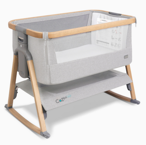 Shop Tutti Bambini CoZee Air Bedside Bassinet, Oak/Sterling Silver at GoodBuy Gear