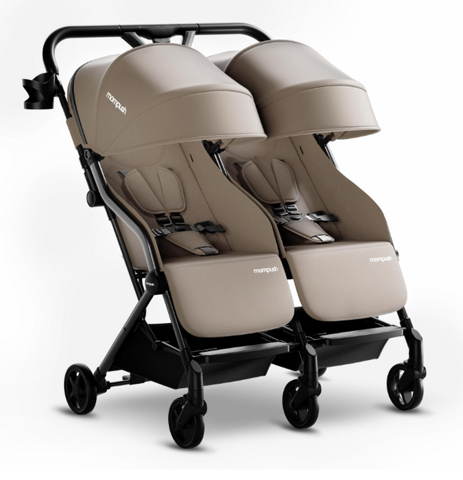 Mompush Lithe Double Stroller, 2026, Khaki