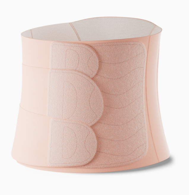 Momcozy Ergowrap Postpartum Belly Wrap, Oyster Pink, Standard Large