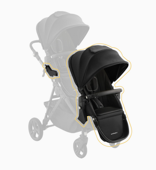Shop Mockingbird 2nd Seat Kit 3.0, Solid Black, Charcoal with Black Leather at GoodBuy Gear