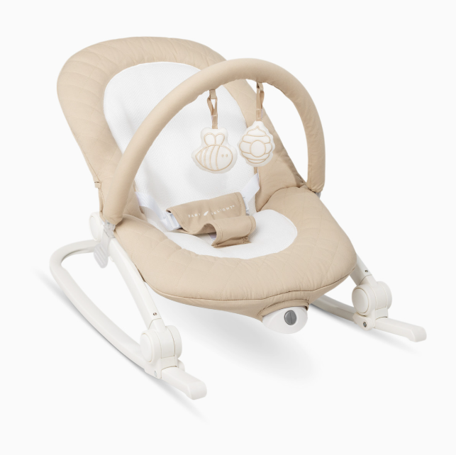 Baby Delight Go With Me Aura Deluxe Portable Rocker & Bouncer, Organic Oat