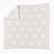 Shop Barefoot Dreams CozyChic Lite Baby Receiving Blanket, Pink/White/Hearts at GoodBuy Gear