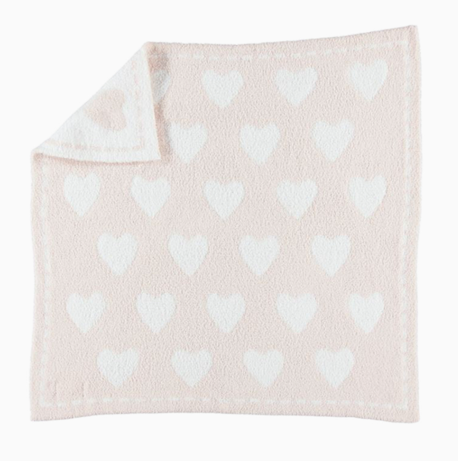 Shop Barefoot Dreams CozyChic Lite Baby Receiving Blanket, Pink/White/Hearts at GoodBuy Gear