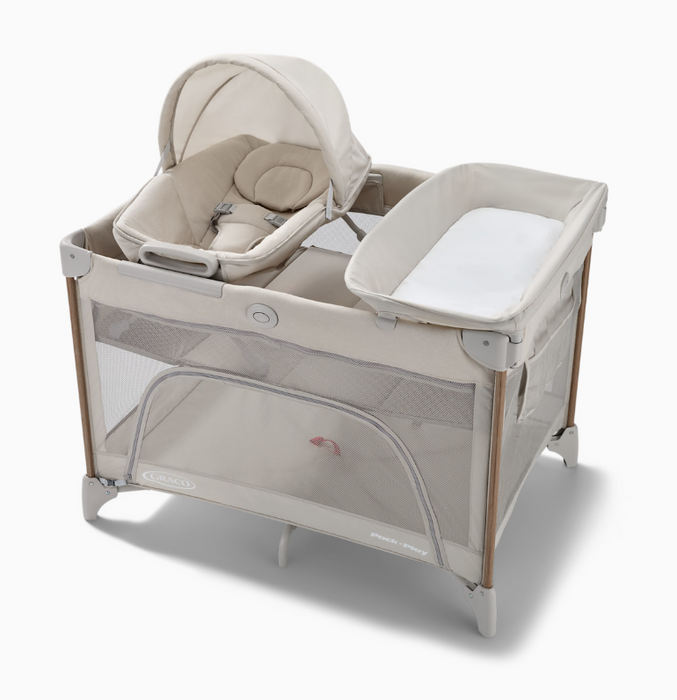 Graco Pack n' Play Close2Baby Lux Playard, Soft Almond