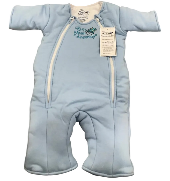 Baby Merlin's Magic Sleepsuit, Blue, Fleece, Large (18-21lbs)