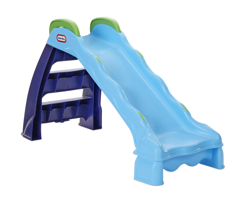 Little Tikes 2-in-1 Indoor-Outdoor Wet or Dry Slide, Blue