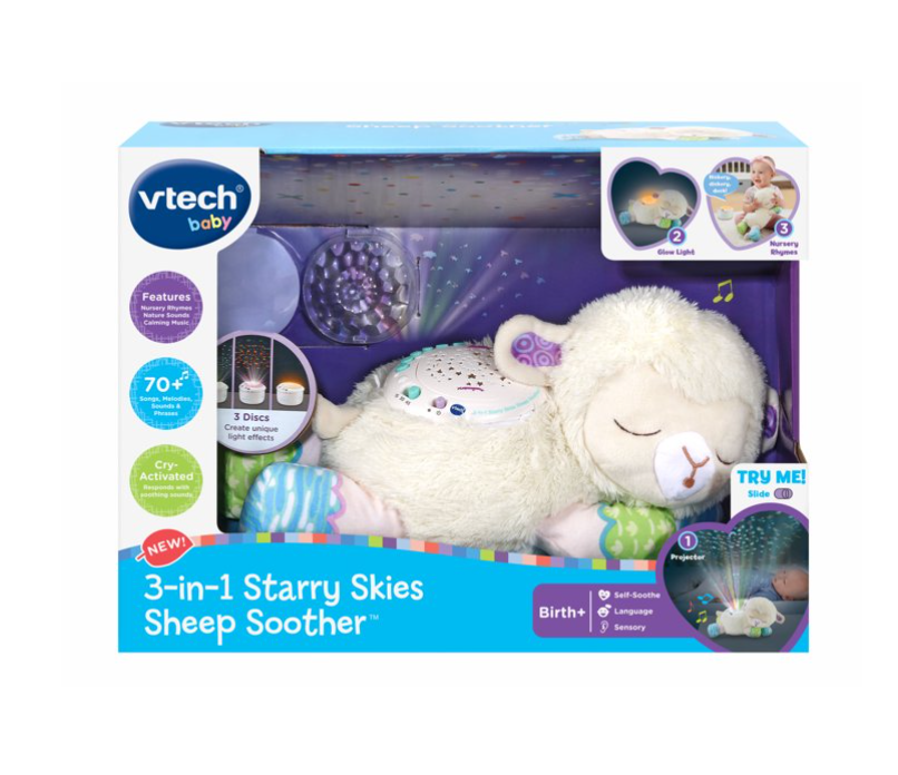 VTech 3-in-1 Starry Skies Sheep Soother, Multicolor