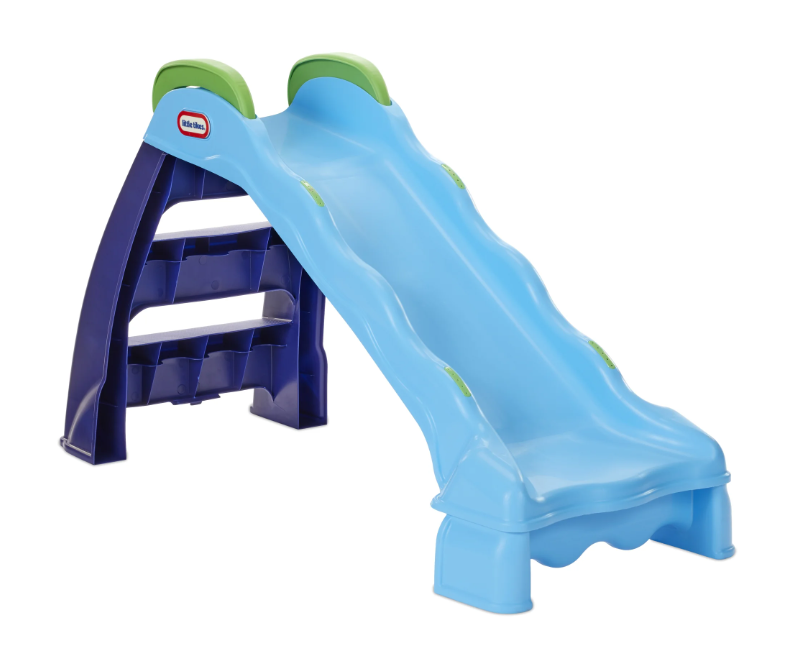 Little Tikes 2-in-1 Indoor-Outdoor Wet or Dry Slide, Blue