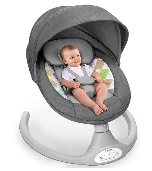 Shop Bioby Electric Infant Swing, Grey at GoodBuy Gear
