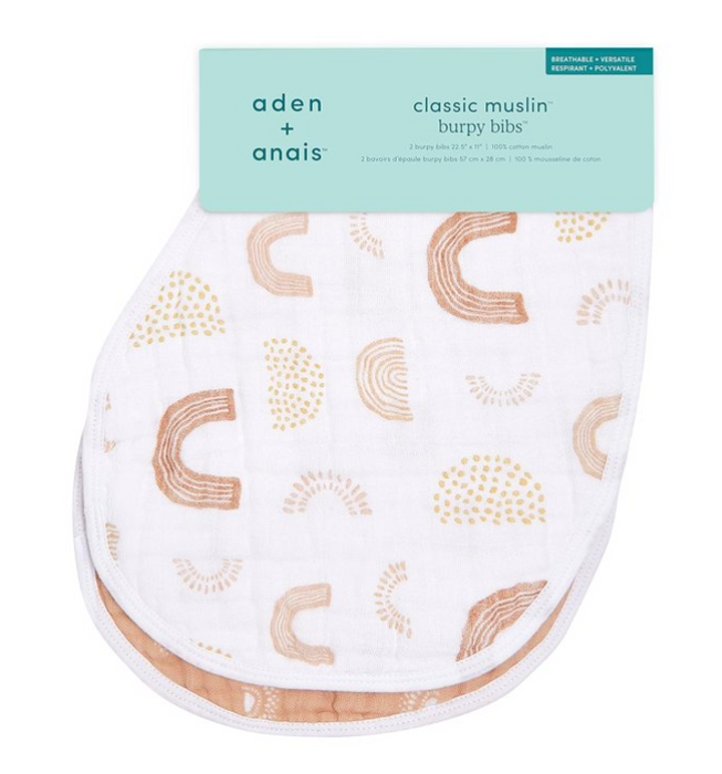 Shop Aden + Anais Boutique Silky Soft Burpy Bibs 2 Pack, Keep Rising at GoodBuy Gear