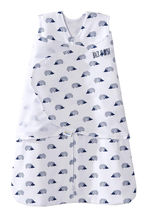 Shop Halo SleepSack Swaddle, Navy Hedgehog, Newborn at GoodBuy Gear